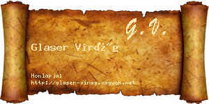 Glaser Virág névjegykártya