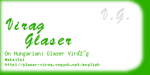 virag glaser business card